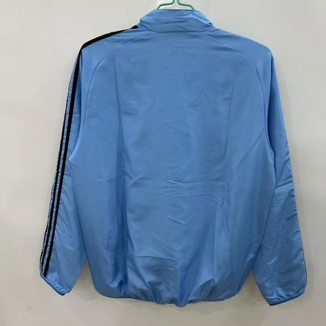 Boca Juniors 2025/26 Training Jacket Windbreaker Light Blue Floral Pattern Long Sleeve Fan Version