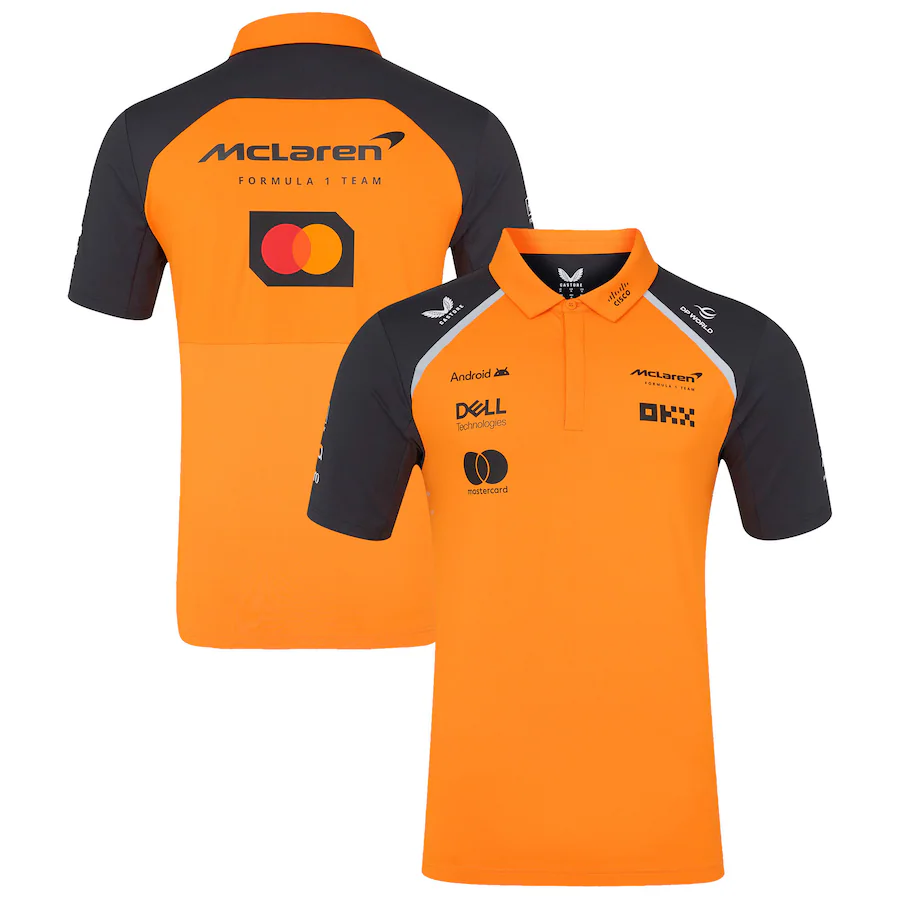 McLaren F1 Team 2025 Official Polo Shirt Papaya Orange Fan Teamwear