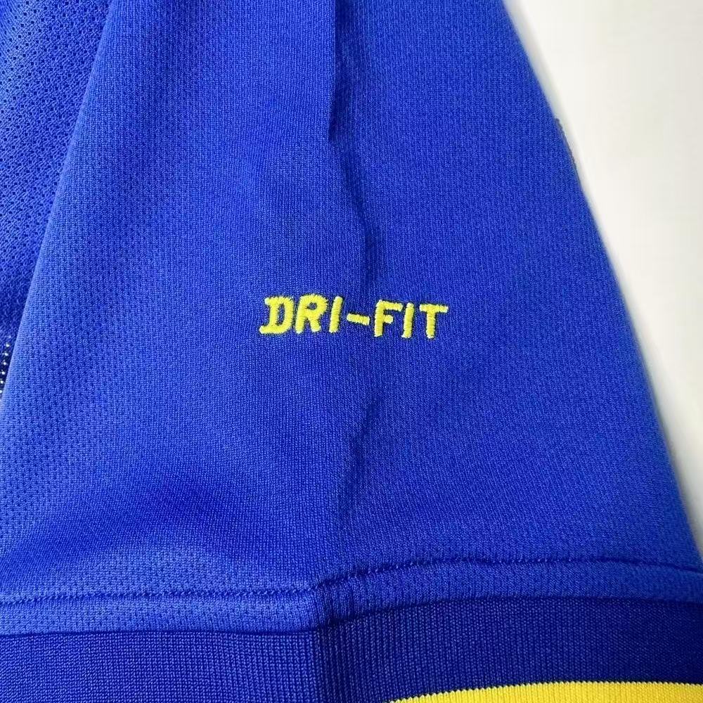 Boca Juniors 2001/02 Home Jersey – Blue & Yellow Quilmes | Fan Version Short Sleeve Football Shirt