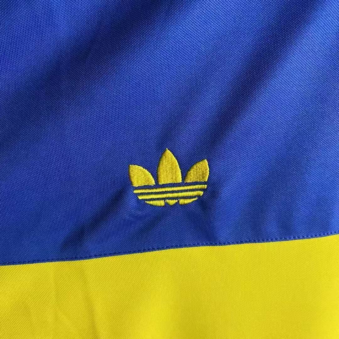 Boca Juniors 1981/82 Retro Long Sleeve Jersey Adidas Originals Blue Yellow CABJ