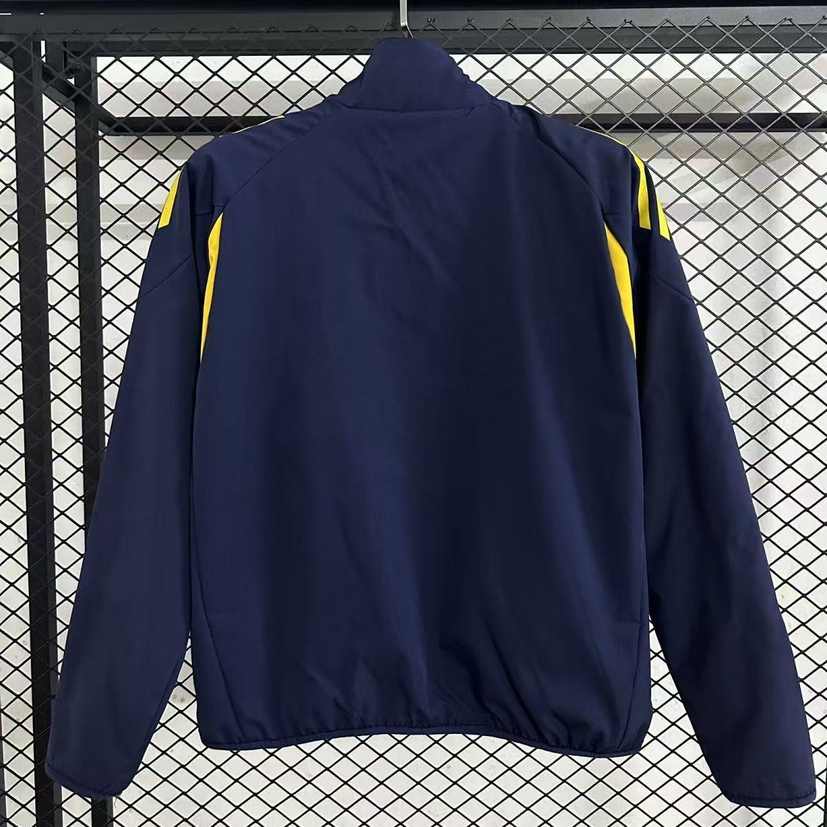 Boca Juniors 2025/26 Training Jacket – Navy & Yellow – Fan Version