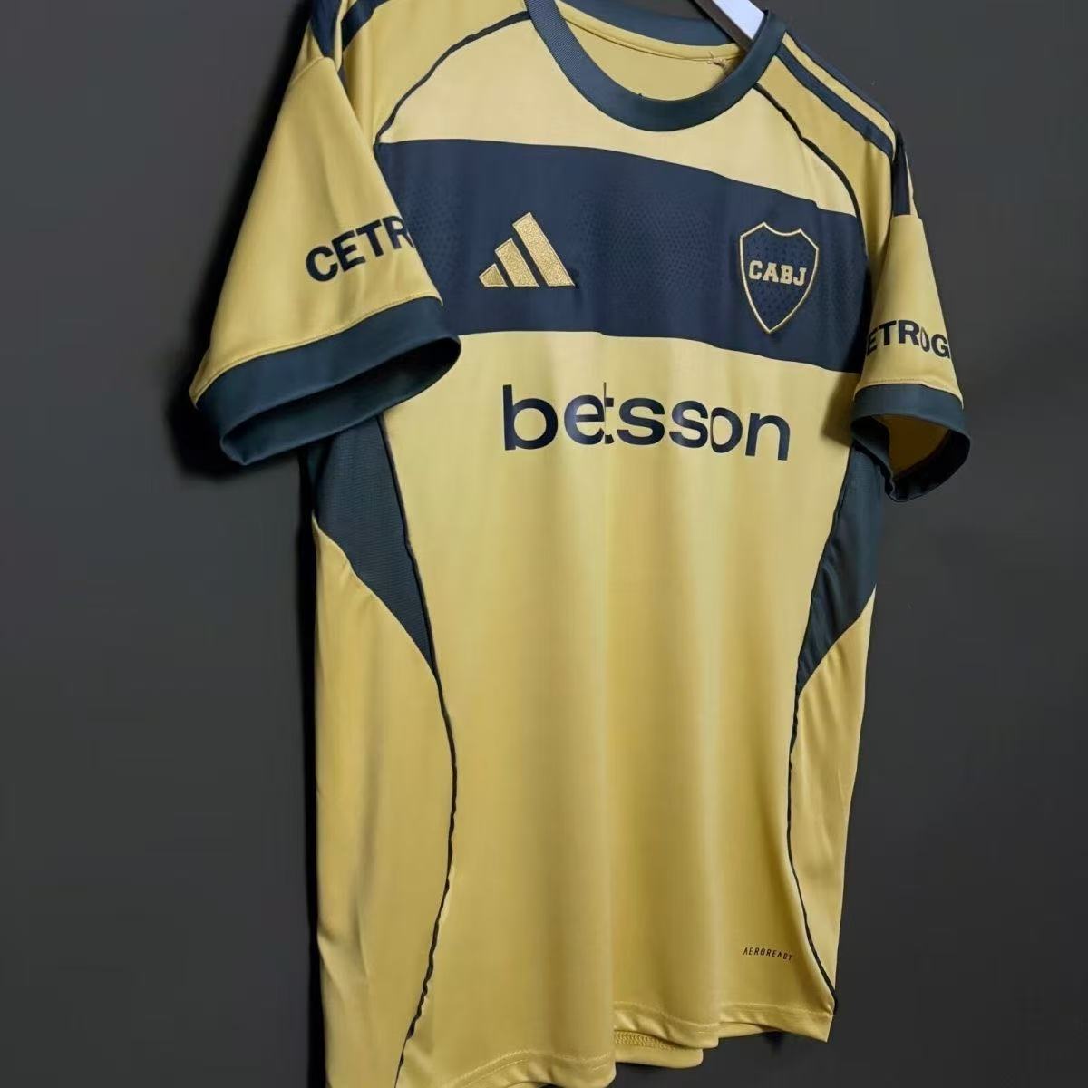Boca Juniors 2025/26 Third Jersey – Gold & Navy Betsson Sponsor | Fan Version