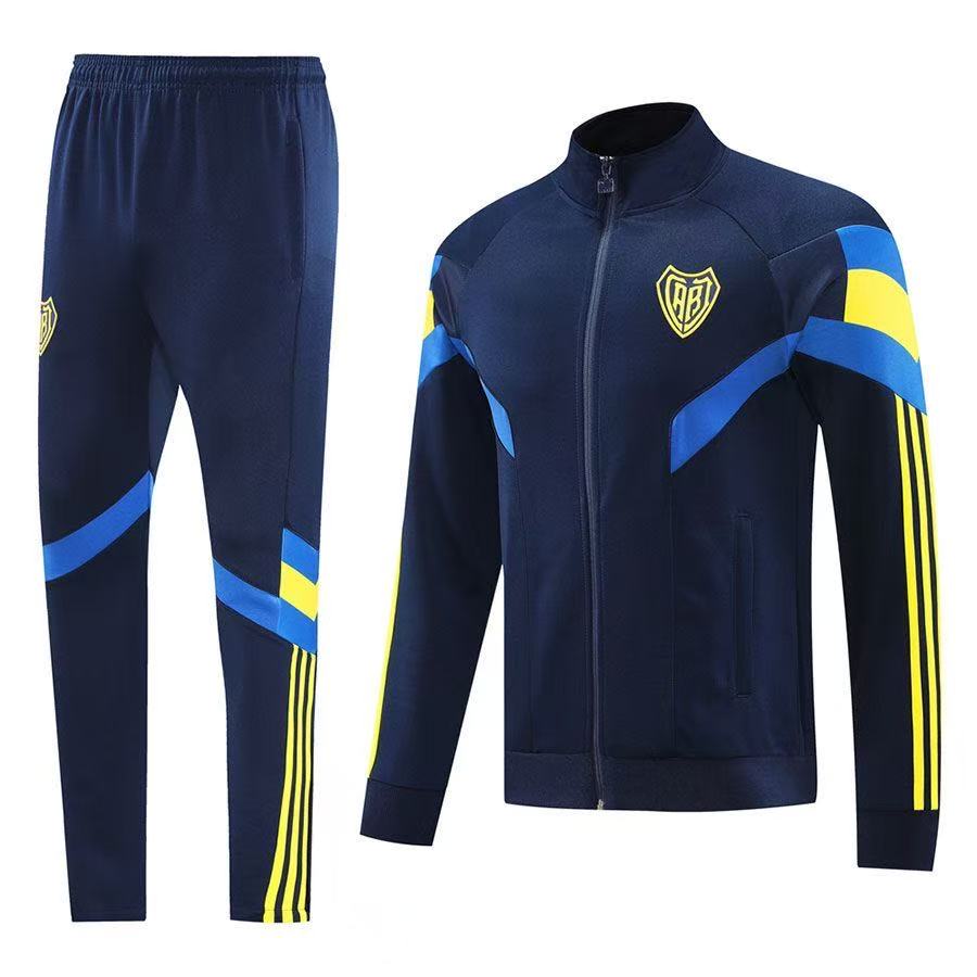 Boca Juniors 2025-26 Training Tracksuit Set Blue Yellow Fans Version