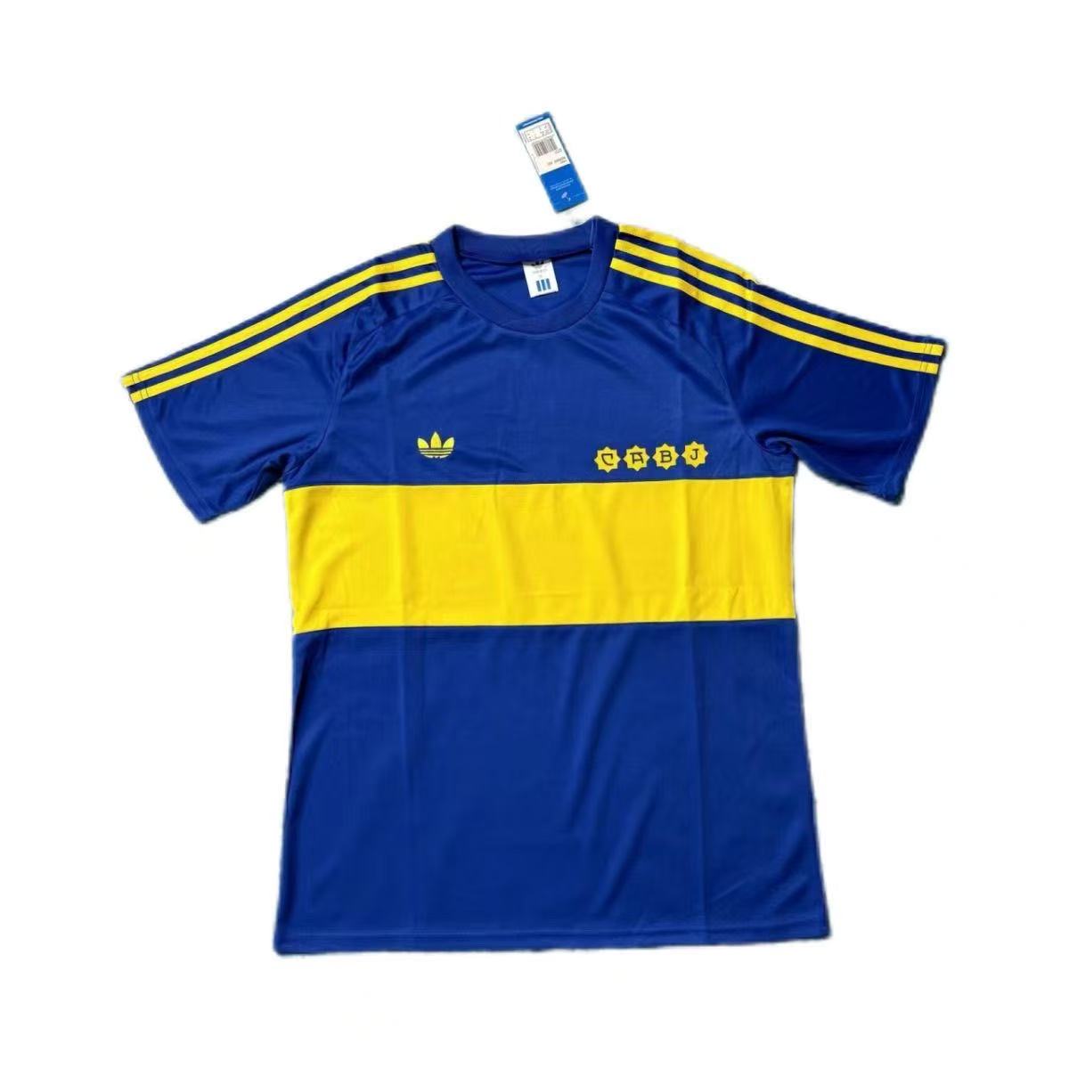 Boca Juniors 1981/82 Retro Originals Fan Jersey – Blue/Yellow Classic Stripe