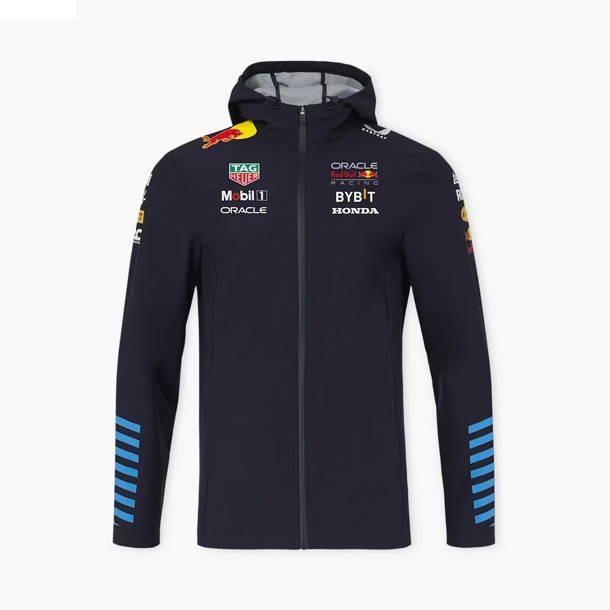 Red Bull Racing 2024 Team Softshell Hoodie Jacket - F1 Oracle Mobil1 Honda Fan Edition
