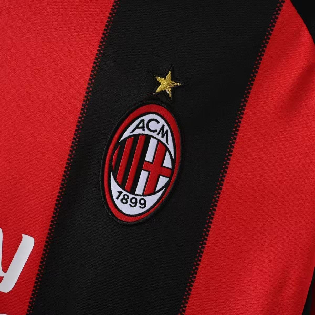 AC Milan 2010/11 Home Long Sleeve Jersey | Adidas Fly Emirates Retro Football Shirt