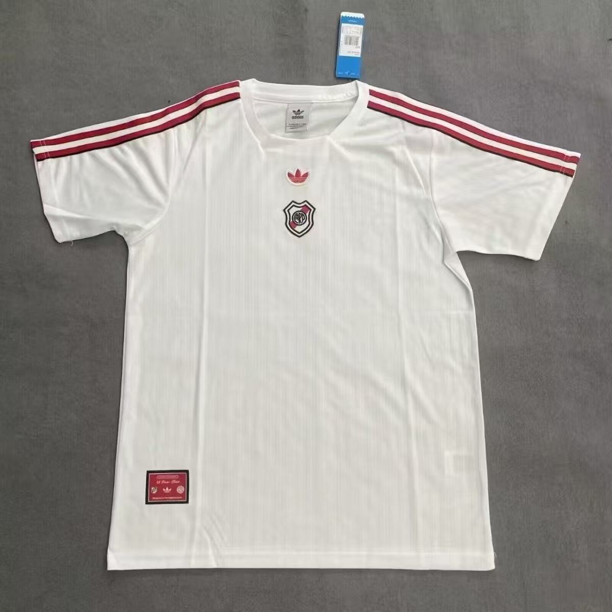River Plate x Adidas Originals Retro White Jersey | Trefoil Classic Football Shirt