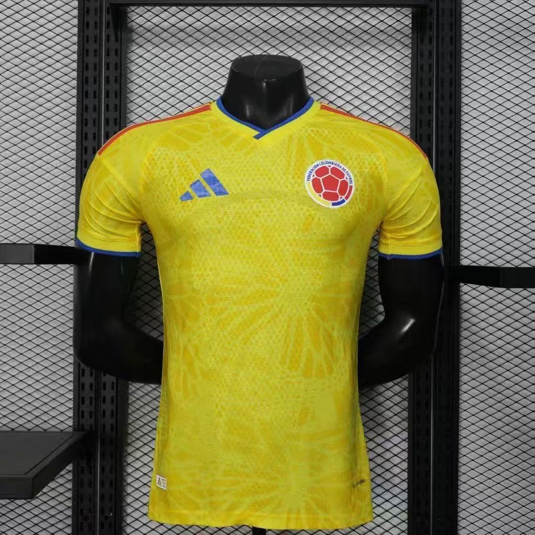 Colombia 2024 Player Version Home Jersey | HEAT.RDY Yellow Red Blue Football Shirt