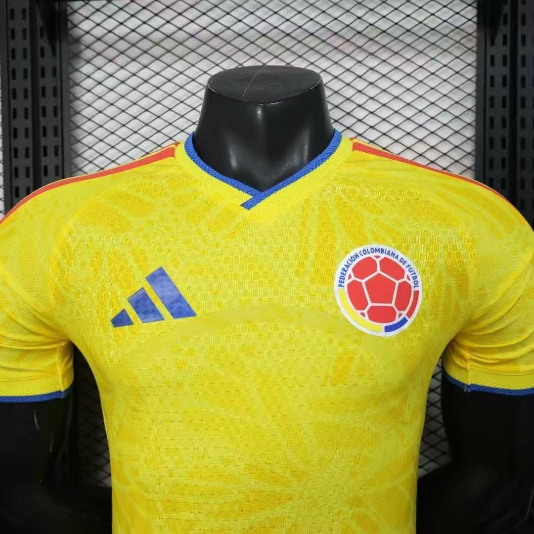 Colombia 2024 Player Version Home Jersey | HEAT.RDY Yellow Red Blue Football Shirt