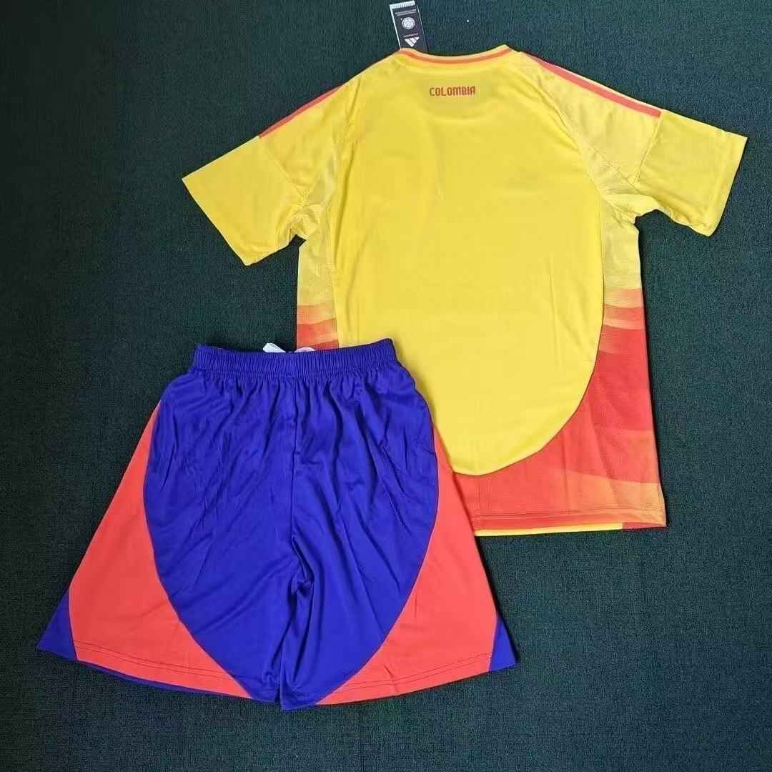 Colombia 2024/25 Home Jersey & Shorts Set | Yellow Red Blue Football Kit