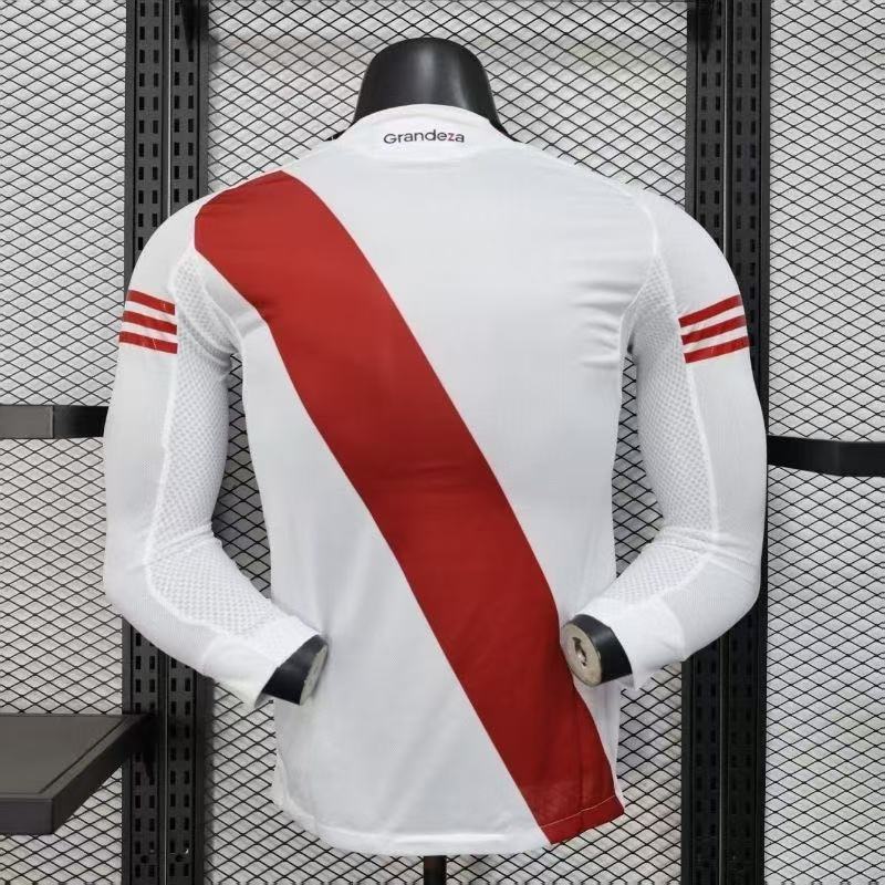 River Plate 2025/26 Home Long Sleeve Player Version Jersey | Adidas HEAT.RDY