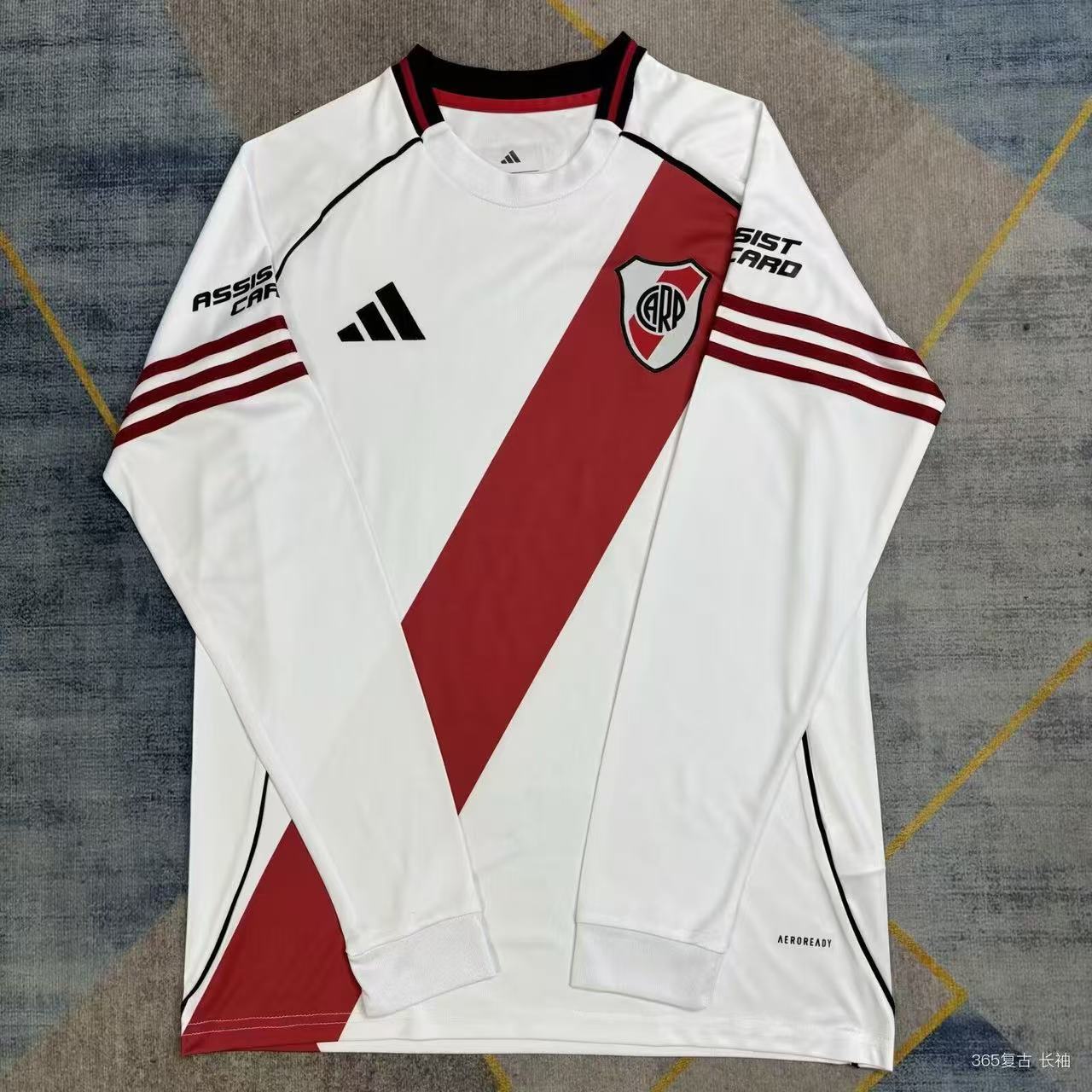 River Plate 2025/26 Home Long Sleeve Fan Version Jersey | Adidas AEROREADY