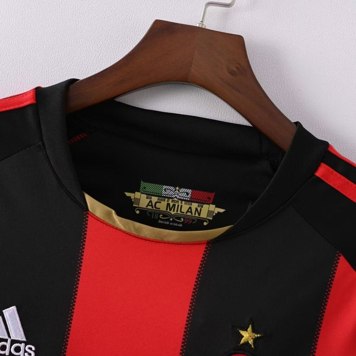 AC Milan 2010/11 Home Long Sleeve Jersey | Adidas Fly Emirates Retro Football Shirt
