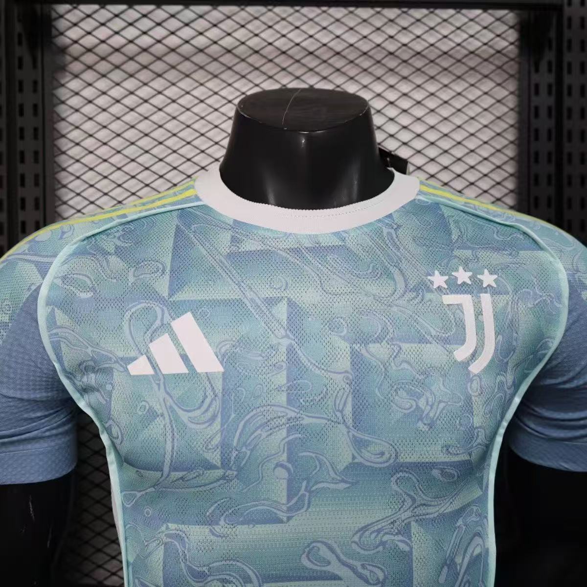 Juventus 25/26 Home Player Version Jersey Ice Blue Liquid Pattern | Adidas Official