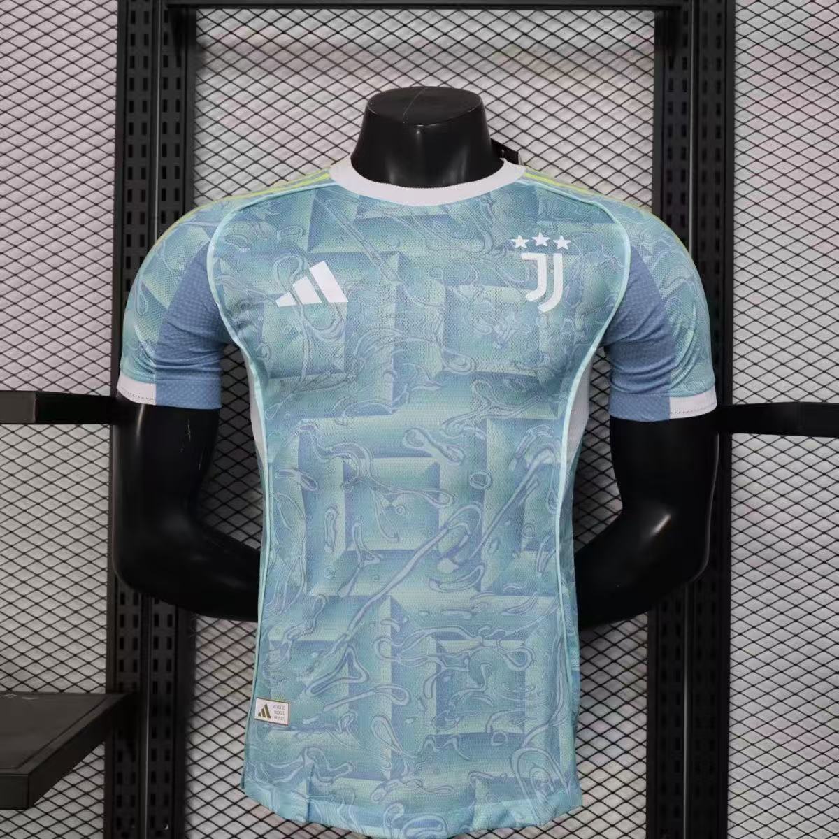 Juventus 25/26 Home Player Version Jersey Ice Blue Liquid Pattern | Adidas Official