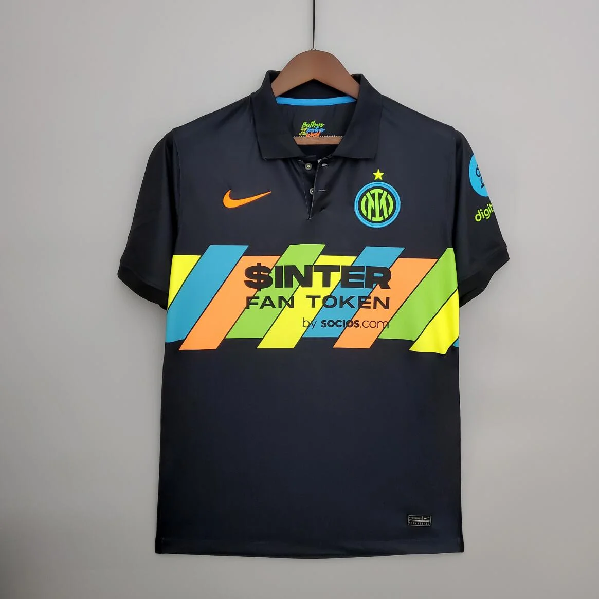 Inter Milan 21/22 Fourth Special Edition Player Version Jersey | Black Neon Stripes Nike Dri-FIT ADV