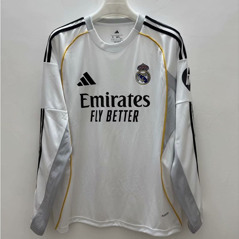 Real Madrid Home Man Long Sleeve Jersey 25/26