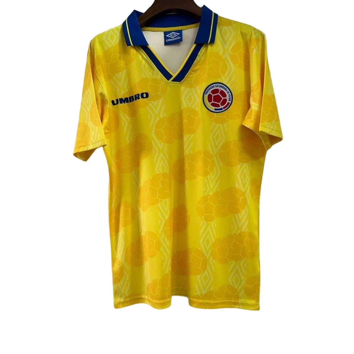 Colombia 1994 Home Jersey – Umbro Retro Yellow World Cup Classic Kit