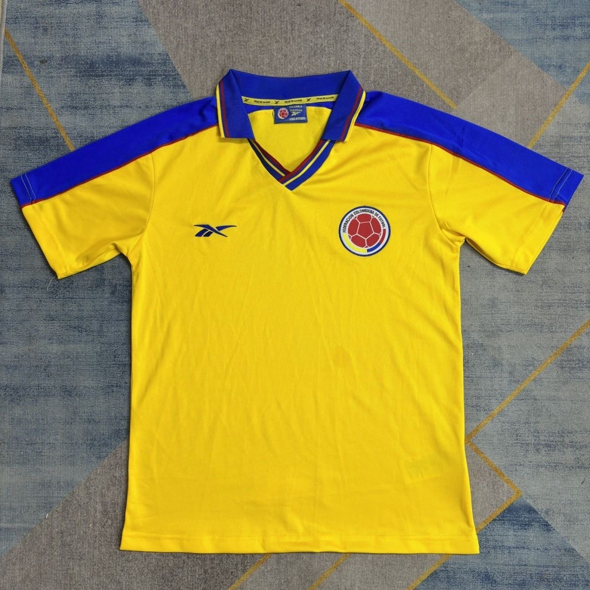 Colombia 1998 Home Jersey – Reebok Retro Yellow World Cup Classic Kit