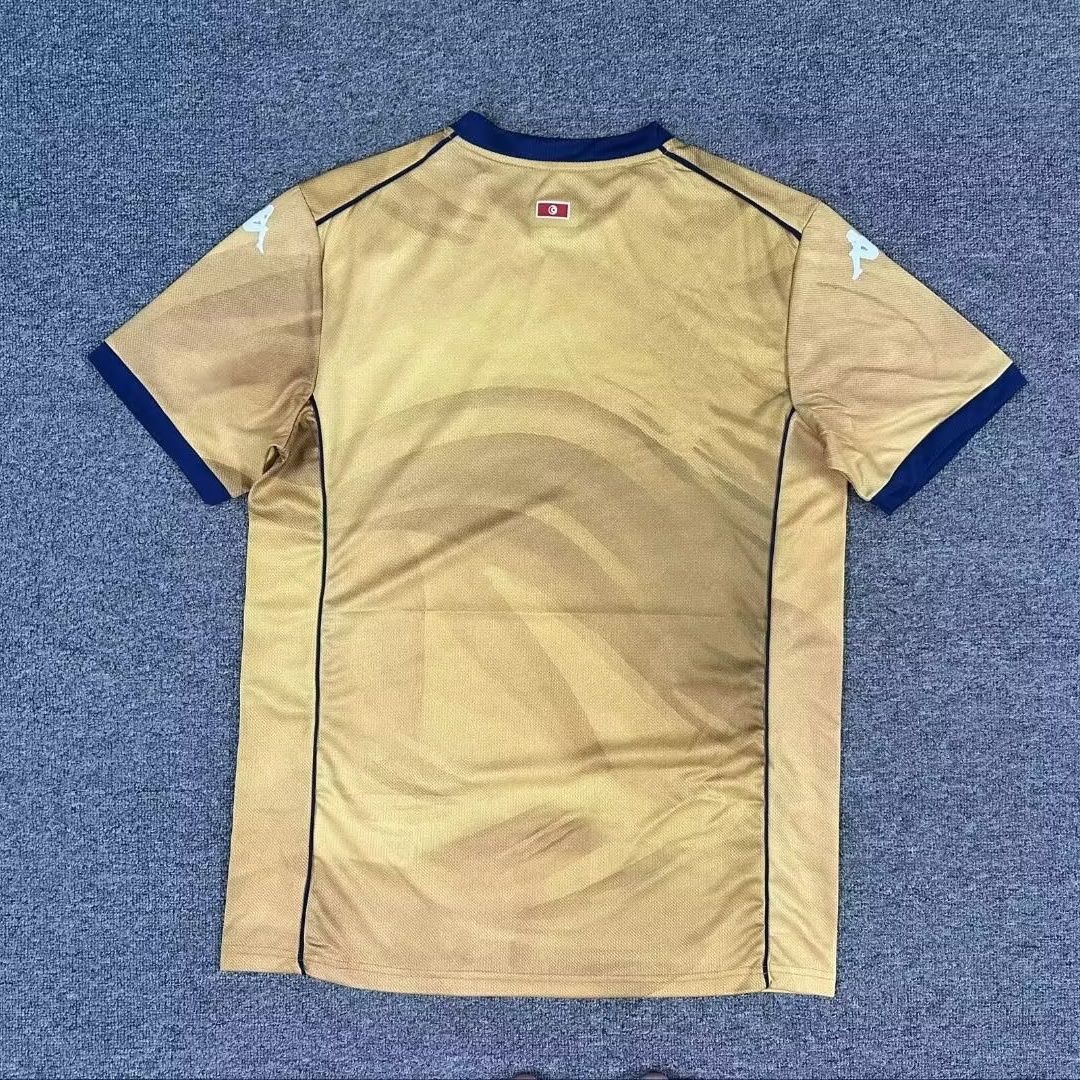 Tunisia 2025-26 Second Away Jersey – Kappa Gold & Navy Edition