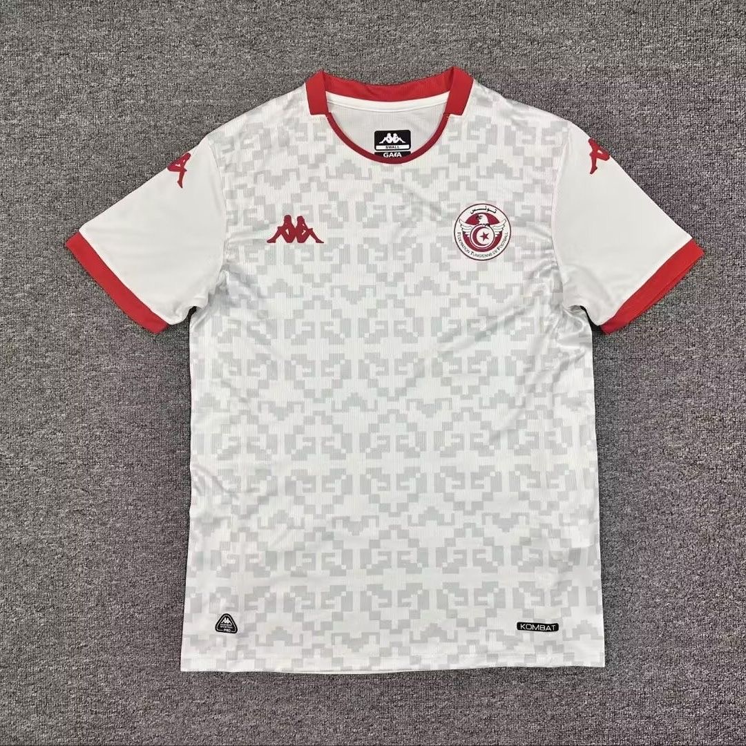 Tunisia 2026-27 Away Jersey – Kappa White Mosaic Edition