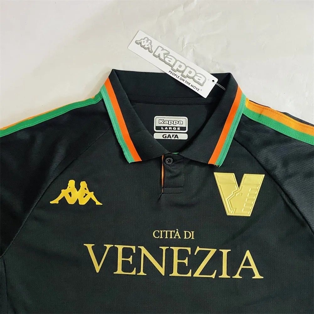 Venezia FC 2022/23 Long Sleeve Home Jersey – Black Gold Retro Style