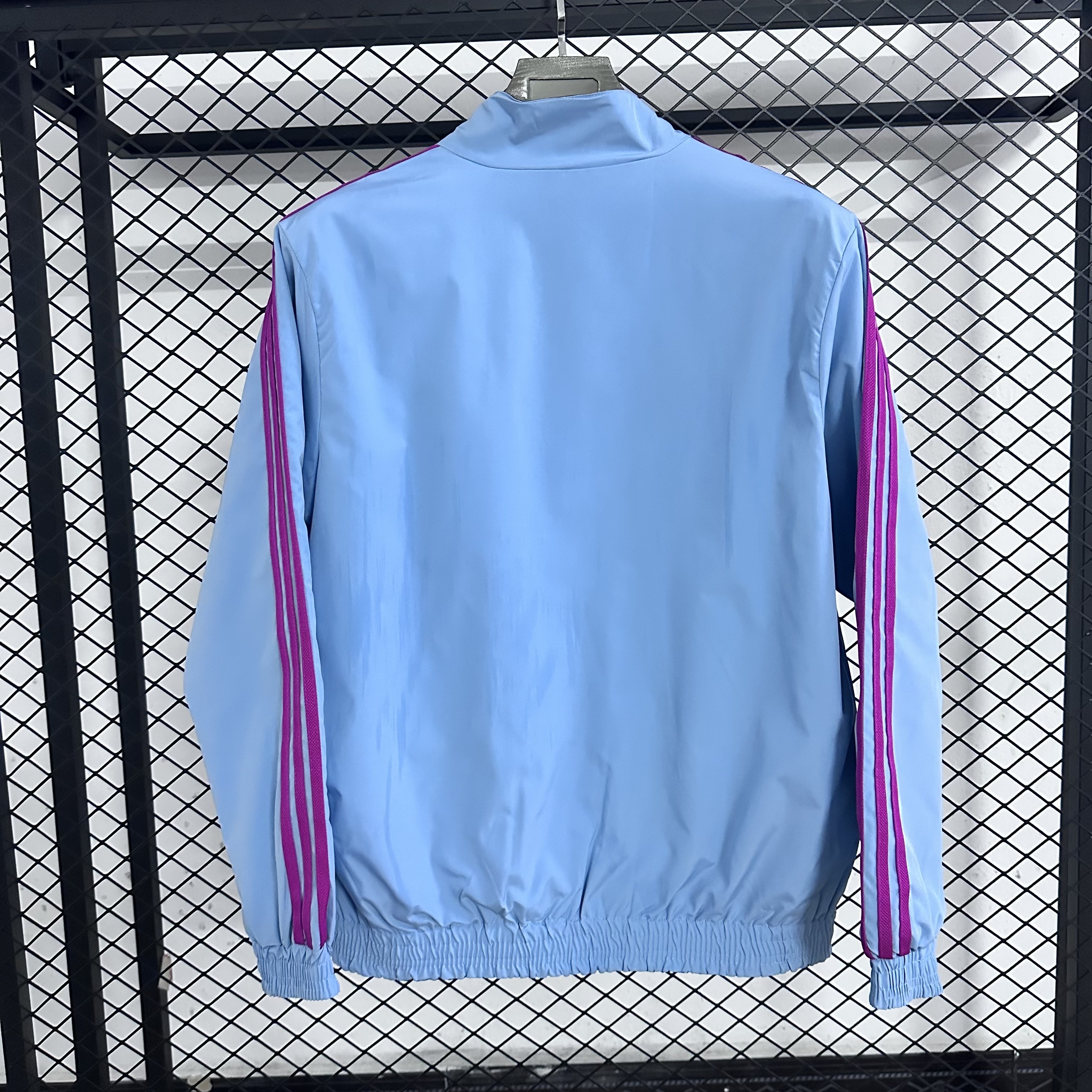 25-26 Arsenal striped stand up collar double-sided waterproof jacket