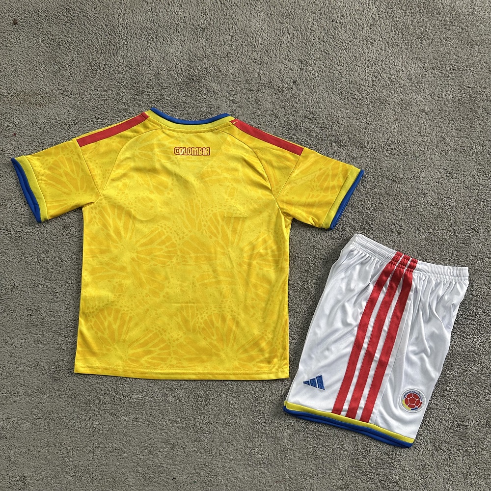 Colombia National Team 2026 World Cup Home Kit Fan Version – Yellow Floral Pattern Design