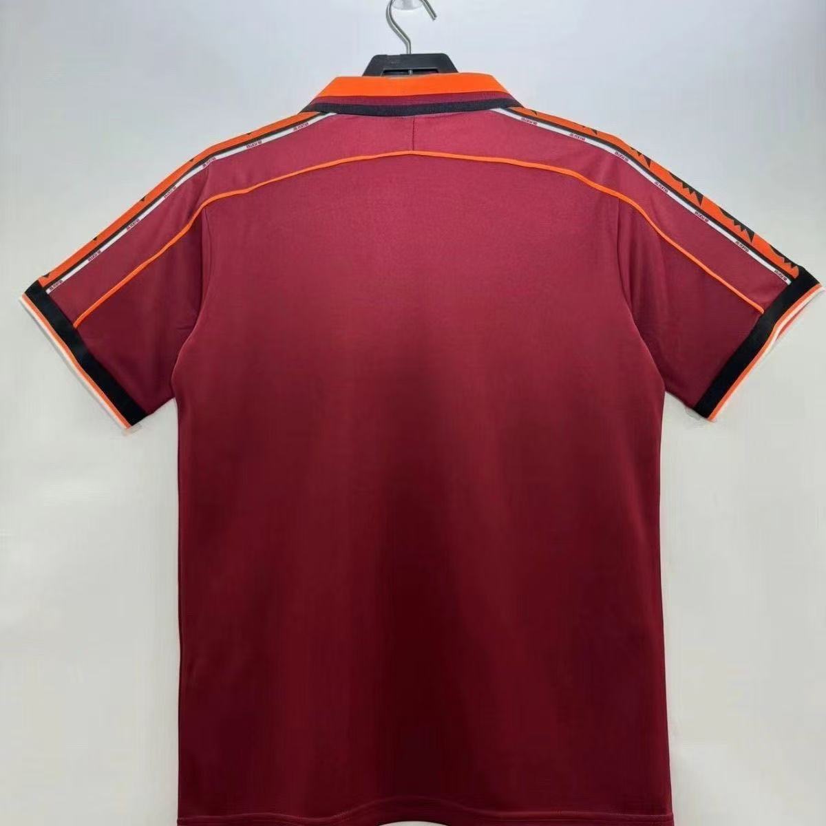 Serie A Roma Club Totti #10 Batistuta #18 Retro Jersey Home 2000-01