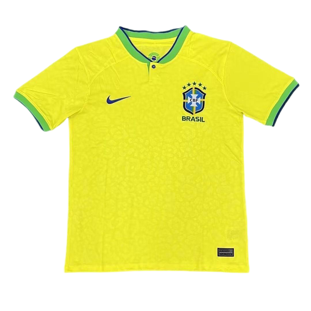 Camiseta de Brasil para la Copa del Mundo 2022, manga corta, local