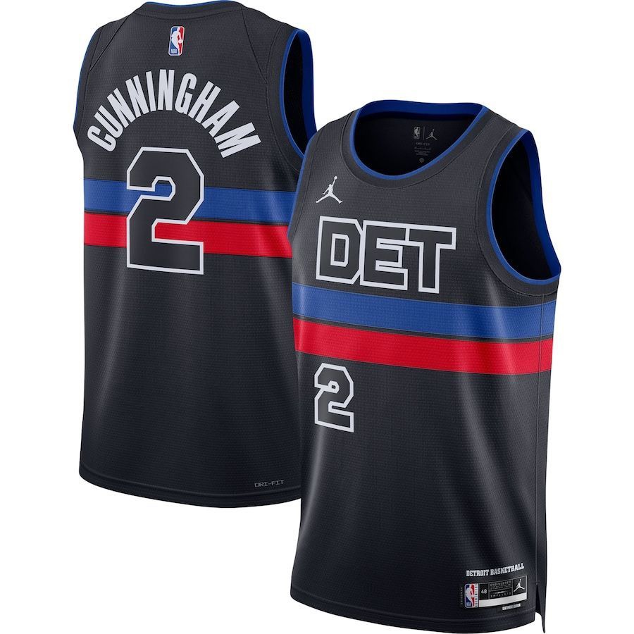 Pistons Team No.2 Cunningham Ball Jacket Retro Basketball Suit