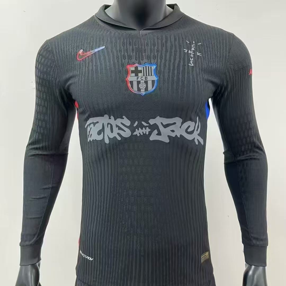 Barcelona 24/25 player edition joint edition jersey long sleeved top casual sportswear
