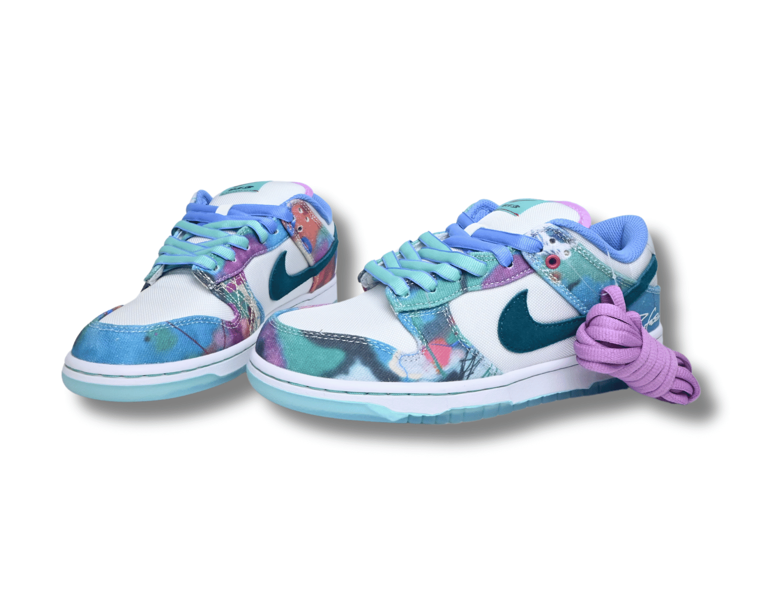 Futura Laboratories x Nike SB Dunk Low Bleached Aqua