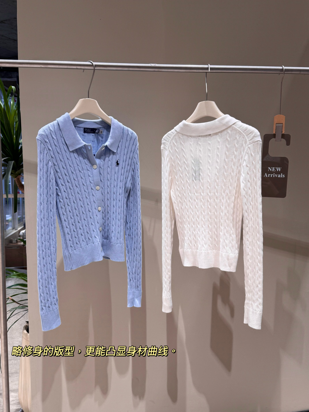 RL Women's Collared Single-Breasted Knit Cardigan