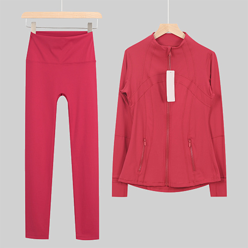 Lulu Stand-Collar Jacket & 9/10 Length Pants Set