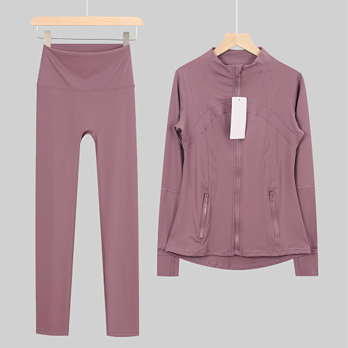 Lulu Stand-Collar Jacket & 9/10 Length Pants Set