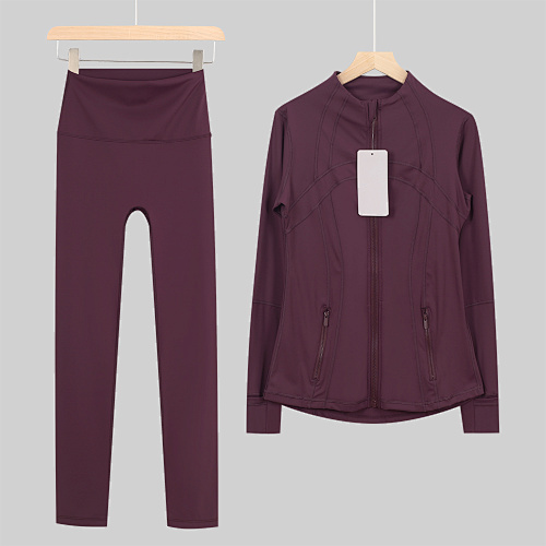 Lulu Stand-Collar Jacket & 9/10 Length Pants Set