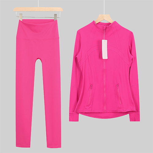 Lulu Stand-Collar Jacket & 9/10 Length Pants Set