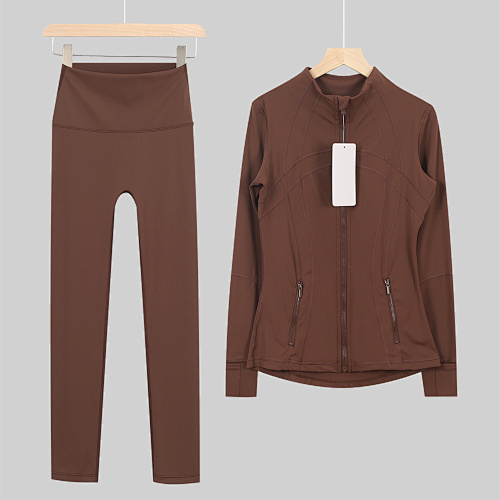 Lulu Stand-Collar Jacket & 9/10 Length Pants Set