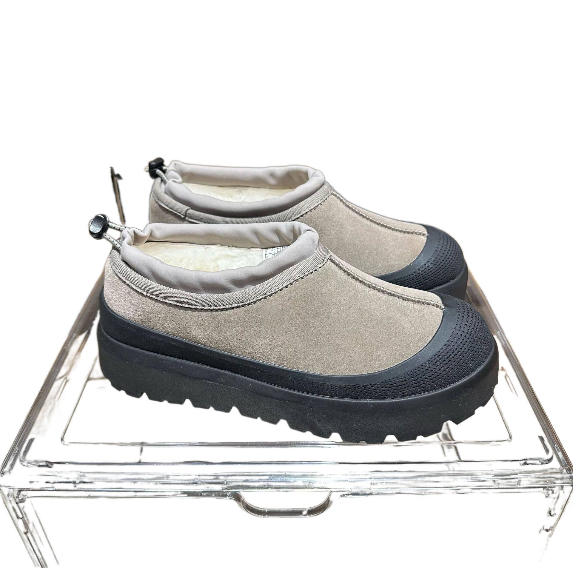 UGG Low-Top Thick-Soled Wool Snow Boots