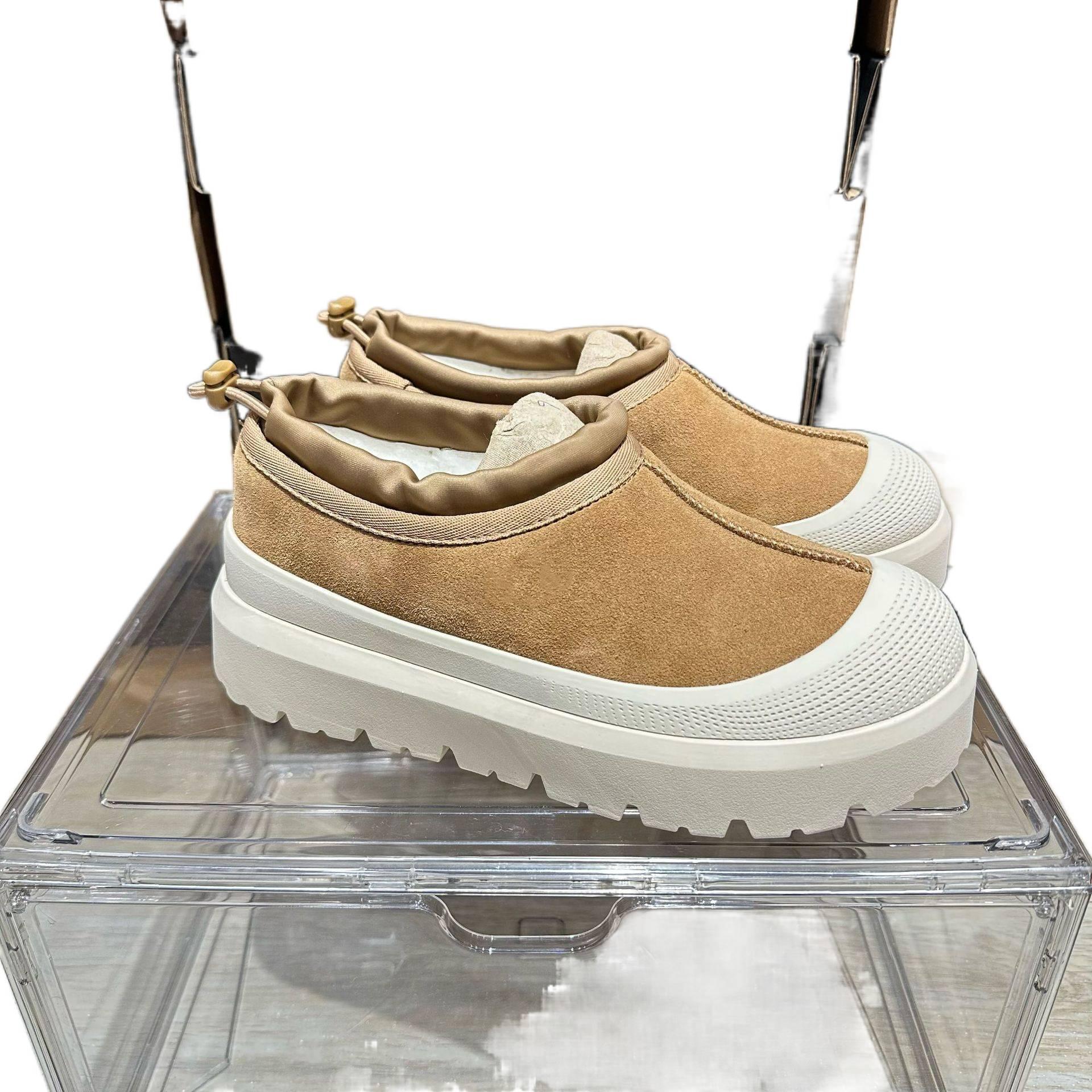 UGG Low-Top Thick-Soled Wool Snow Boots