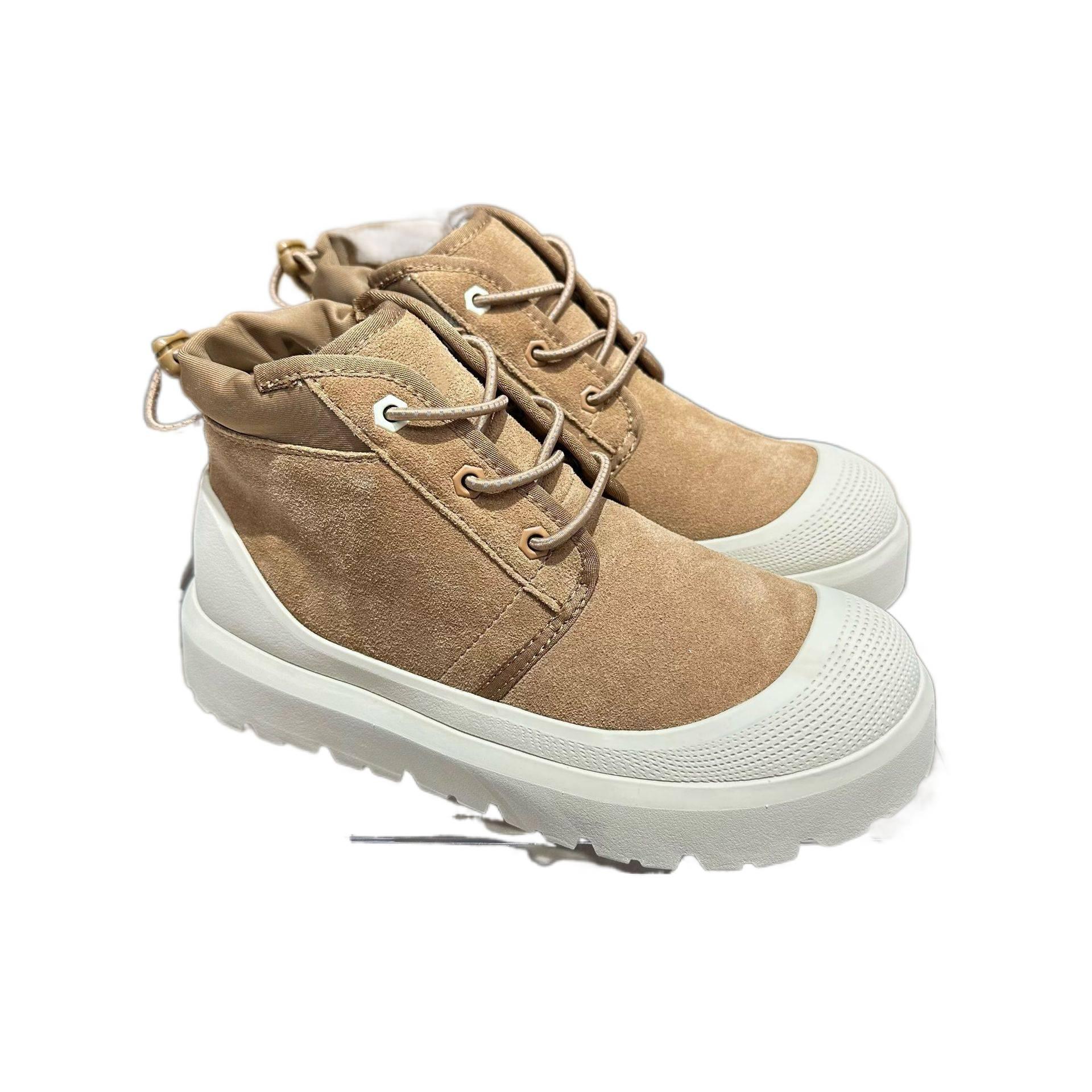 UGG Low-Top Thick-Soled Wool Snow Boots