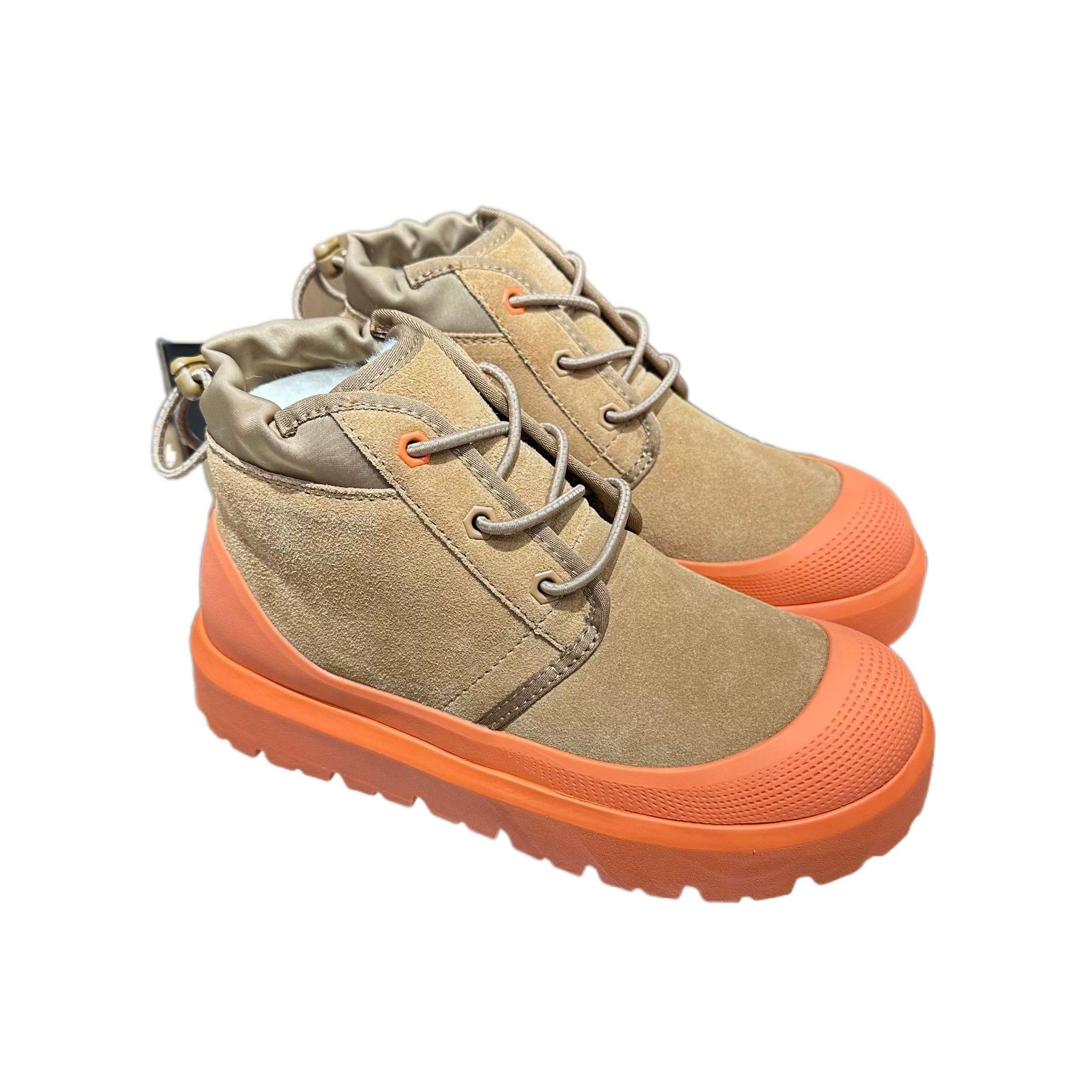 UGG Low-Top Thick-Soled Wool Snow Boots