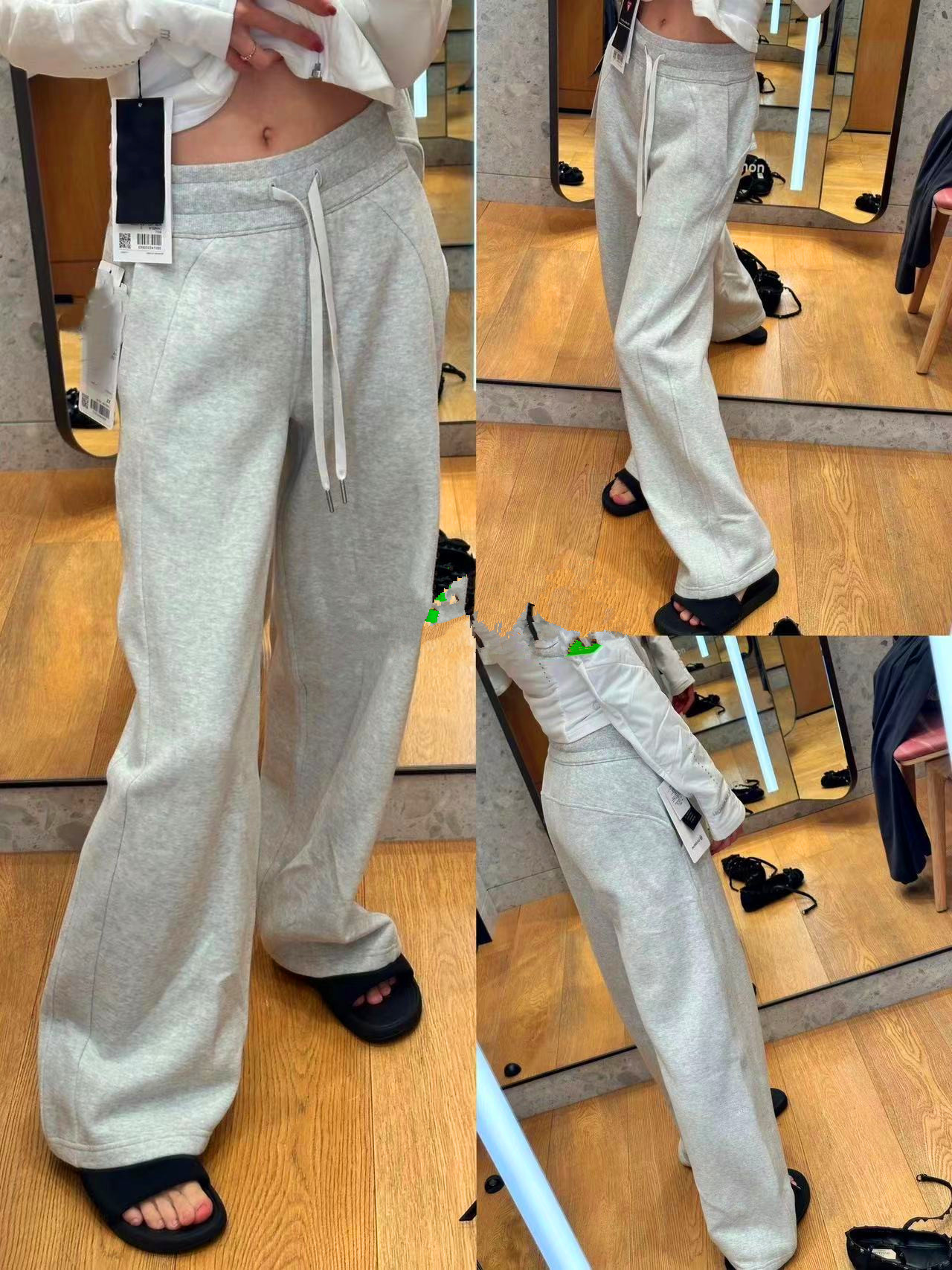 Lulu Scuba Mid-Rise Wide-Leg Pant