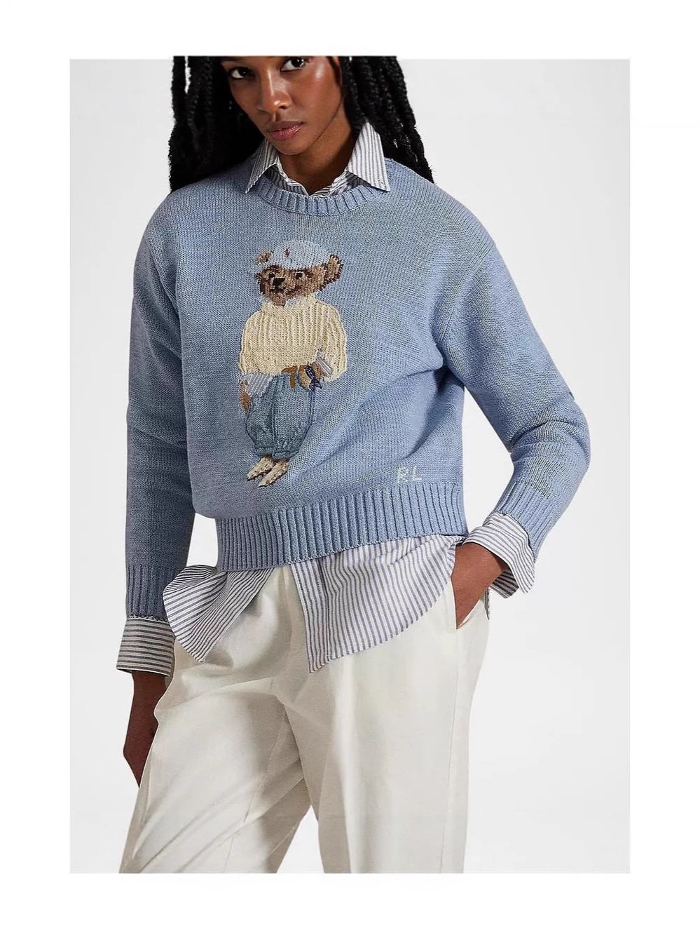 Ralph Lauren Polo Bear Cotton Crewneck Sweater