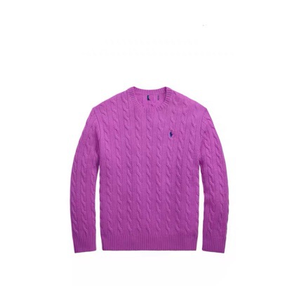 Ralph Lauren Cable-Knit Cotton Crewneck Sweater