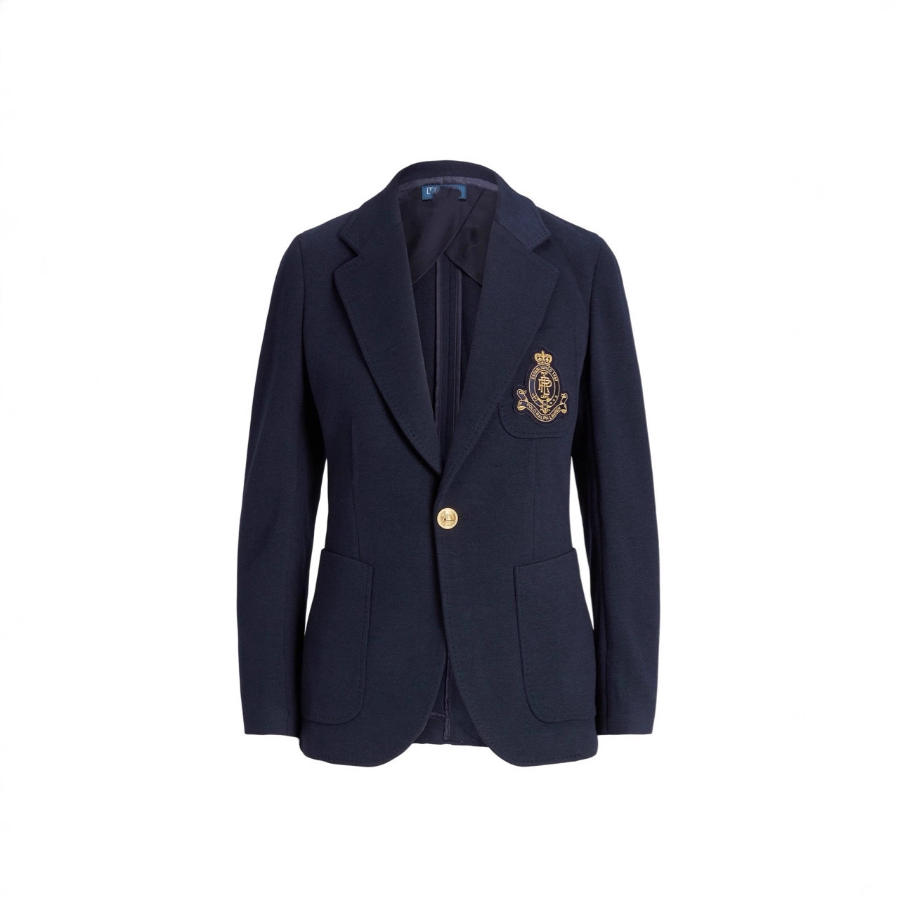 Ralph Lauren Women's Single-Breasted Crest-Embroidered Blazer