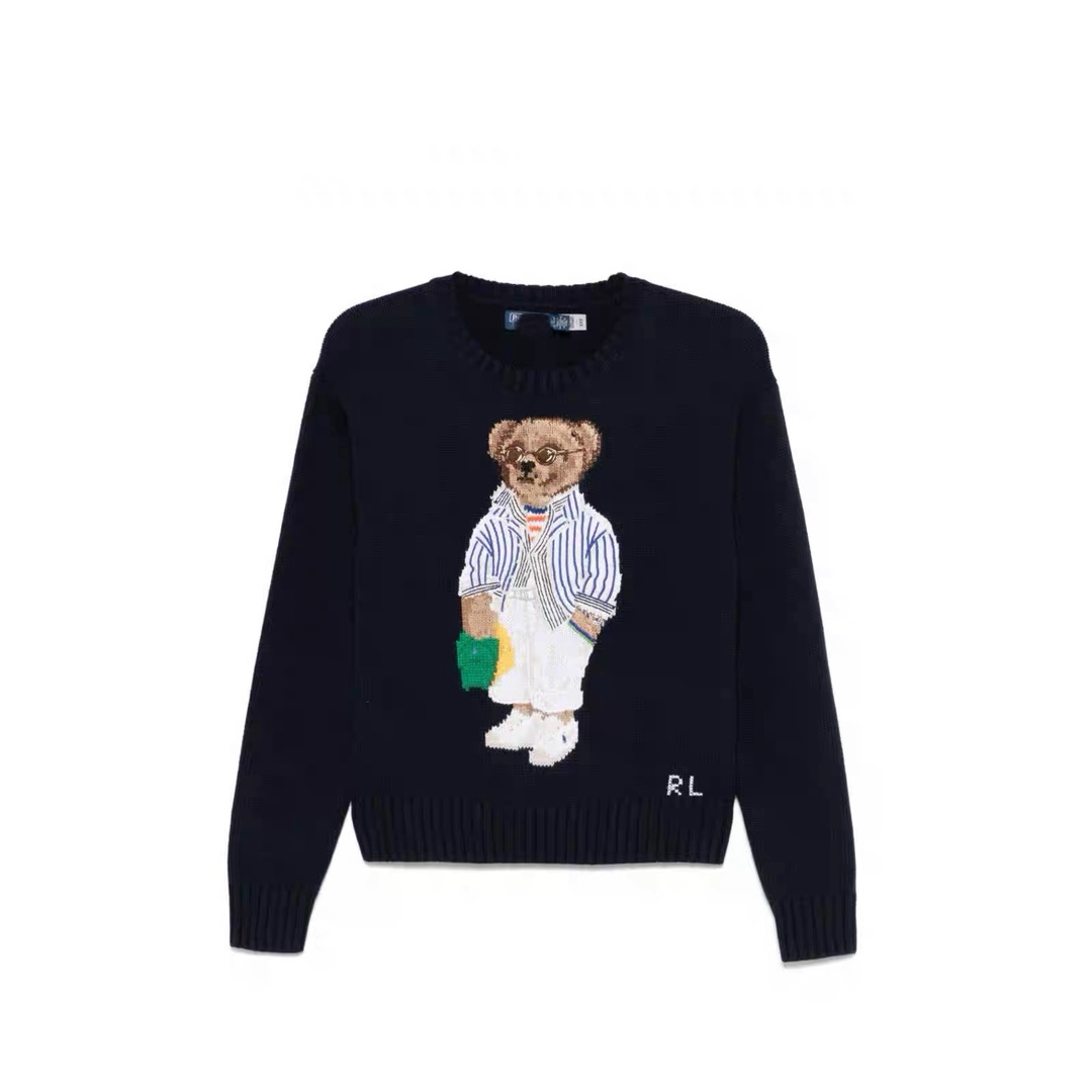 Ralph Lauren Polo Bear Cotton Crewneck Sweater