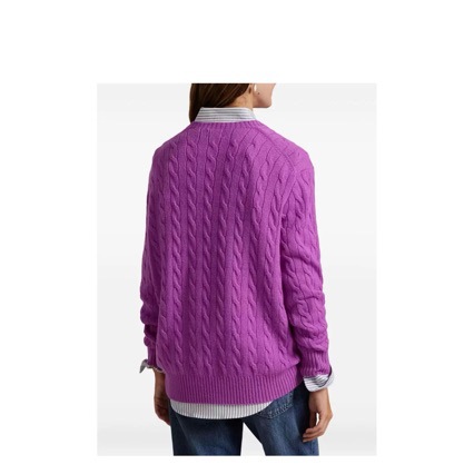 Ralph Lauren Cable-Knit Cotton Crewneck Sweater