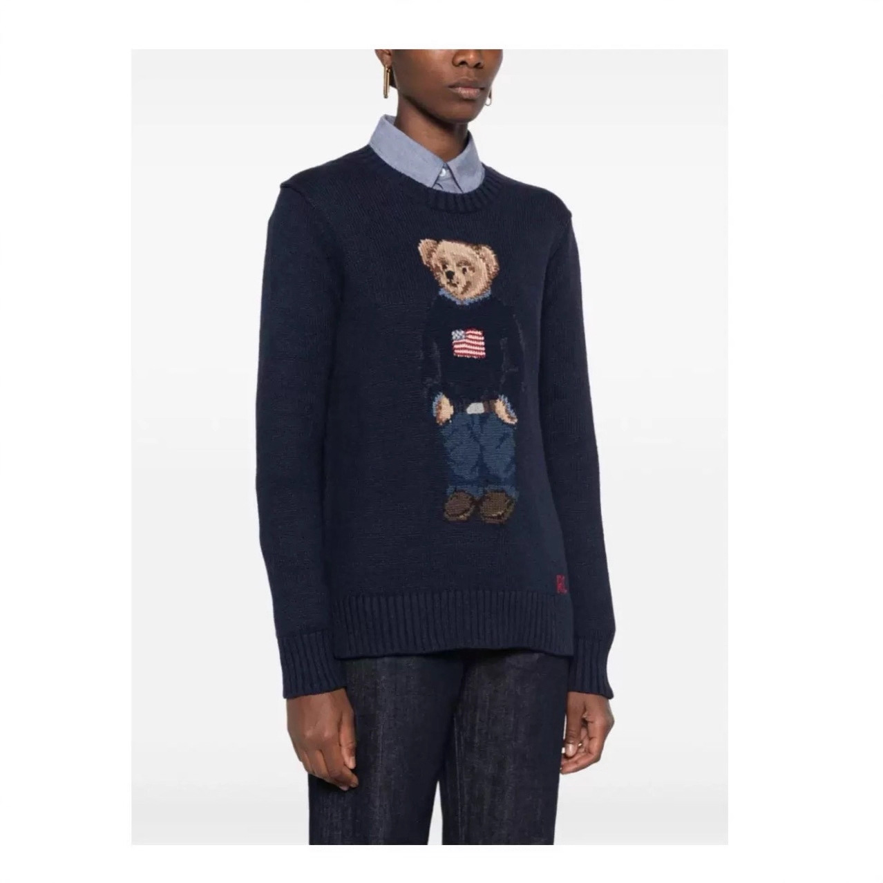 Ralph Lauren Polo Bear Cotton Crewneck Sweater
